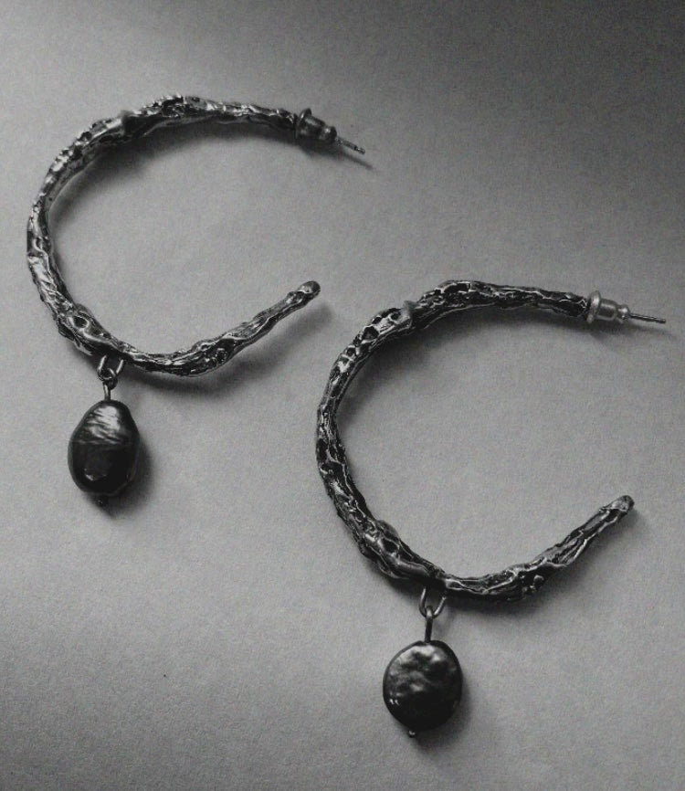 Reef Hoop Single Pearl Drop